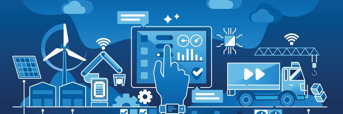 Smart,Manufacturing,With,Process,Automation,And,Digitization,Outline,Concept.,Automatic